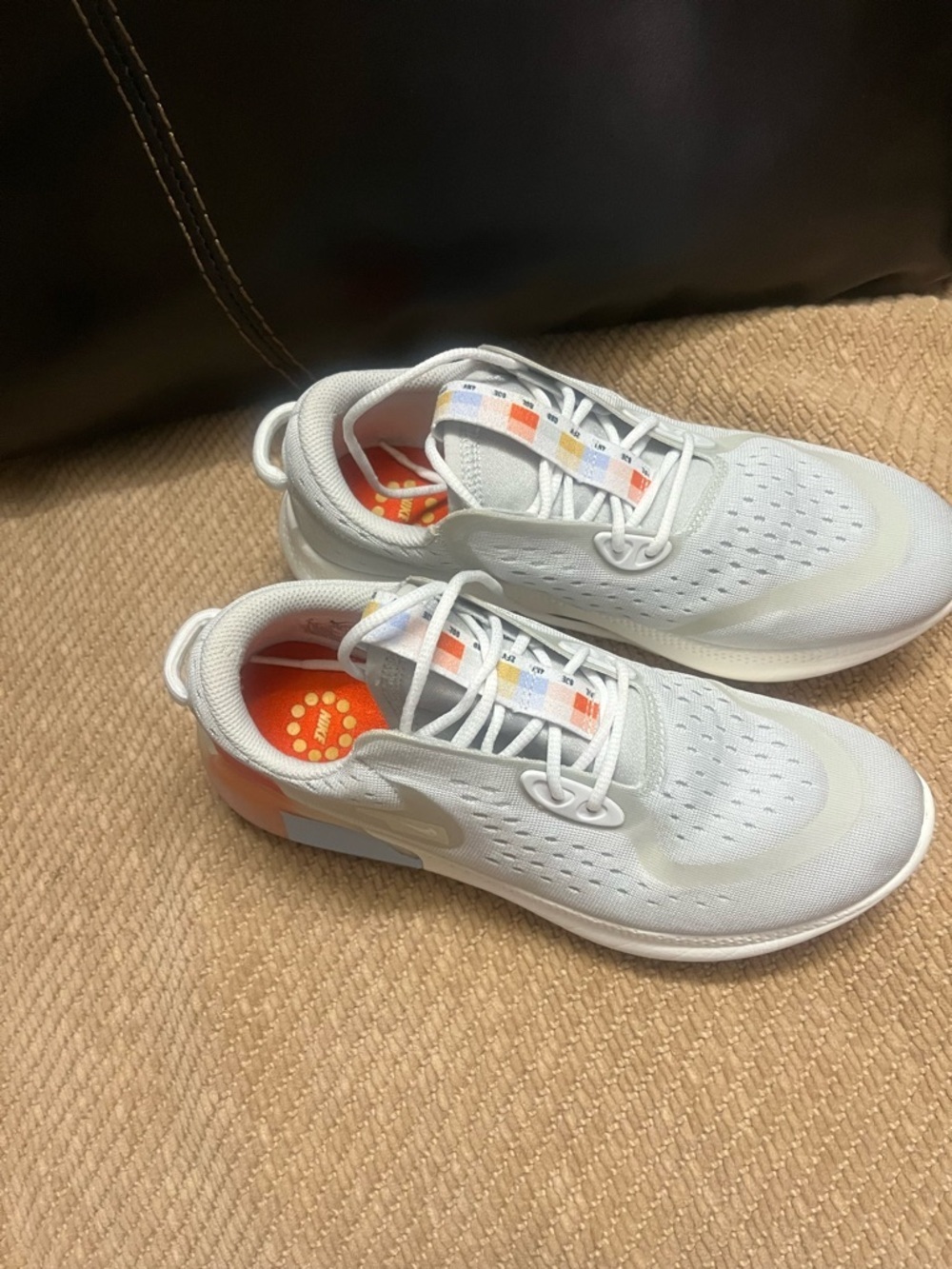 Nike joyride dual women’s size 8 Athletic Sneakers with Orange Accents